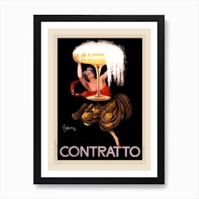 Contratto Sparkling Wine Poster, Leonetto Cappiello Art Print