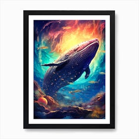 Whale In The Ocean 2 Art Print