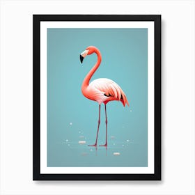 Simple Flamingo Palette Art Print