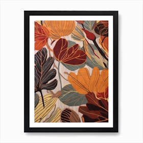 Fall Botanicals Poppy 1 Art Print