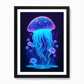 Jellyfish Colorful Art Print