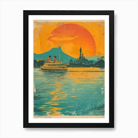 Tokyo Disney Sea Mid Century Modern Art Print