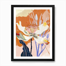 Colourful Flower Illustration Cosmos 4 Art Print