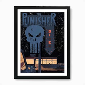 Punisher Dies Film Movie Art Print