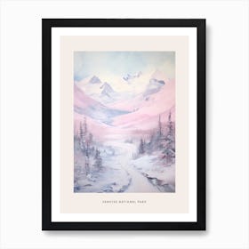 Dreamy Winter National Park Poster  Vanoise National Park France 1 Art Print