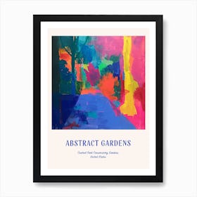 Colourful Gardens Central Park Conservatory Gardens Usa 4 Blue Poster Art Print