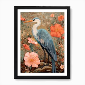 Great Blue Heron 1 Detailed Bird Painting Art Print