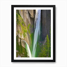 Horsetail Falls, United States Majestic, Beautiful & Classic (1) Art Print