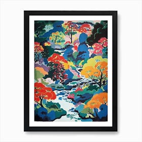 Kairakuen Gardens, Japan, Painting 8 Art Print