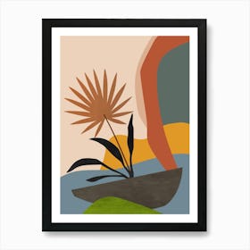 Minimal Tropical Scenery Art Print