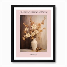 Classic Flowers Market  Freesia Floral Poster 3 Art Print