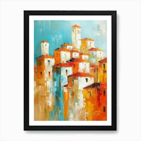 Italian Town Canvas Print Art Print