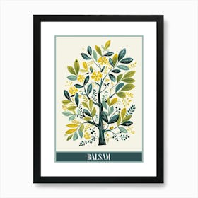 Balsam Tree Flat Illustration 3 Poster Art Print