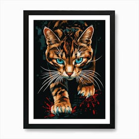 Cat With Blue Eyes Art Print