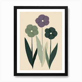 Three Flowers 6 Art Print