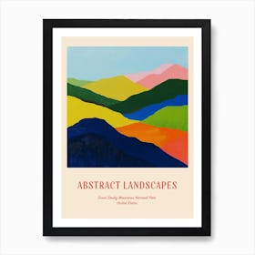 Colourful Abstract Great Smoky Mountains National Park Usa 3 Poster Art Print