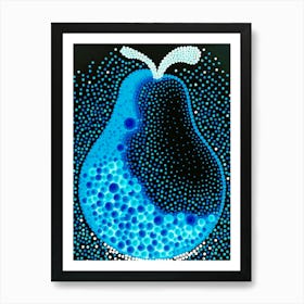 Blue Pear Art Print