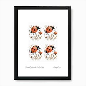 Cute Animals Collection Ladybug 2 Art Print