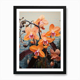 Surreal Florals Monkey Orchid 2 Flower Painting Art Print