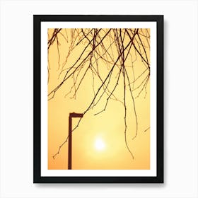 Hazy Summer Day Silhouettes in Camden Town, London Art Print