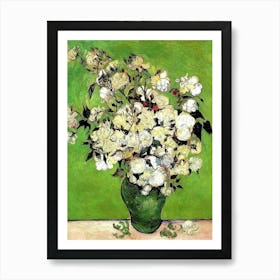 Roses In A Vase Art Print