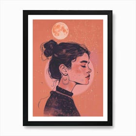 Moon 2 Spiritual Women Art Print