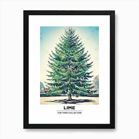 Lime Tree Storybook Illustration 3 Poster Art Print