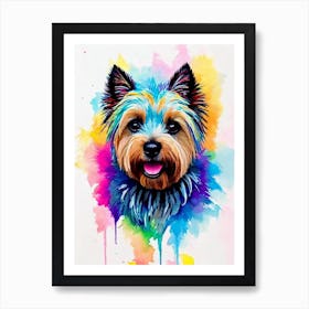 Cairn Terrier Rainbow Oil Painting Dog Art Print