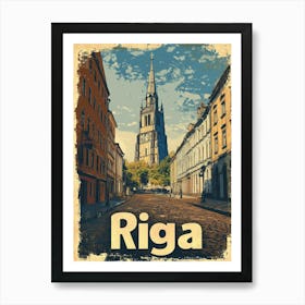 Aihrgdesign A Classic 1960s Travel Poster For Riga 6 Art Print