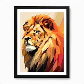 Lion Abstract Pop Art 11 Art Print