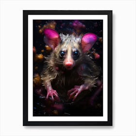 Liquid Otherworldly Playful Possum 3 Art Print