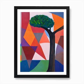 Live Oak Tree Cubist 1 Art Print
