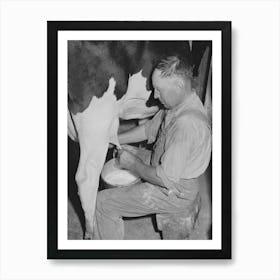 Member Of The Dairymen S Cooperative Creamery Milking, Caldwell, Canyon County, Idaho, Two Million Dollars Has Art Print
