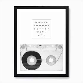 Galaxy Eyes Art Print Music Sounds Better With You