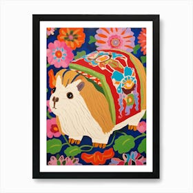 Maximalist Animal Painting Guinea Pig 2 Art Print