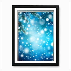 Screen Frame Glow Garland Holiday Bright Snowflake Space Festive Beautiful Light Closeup (18) Art Print