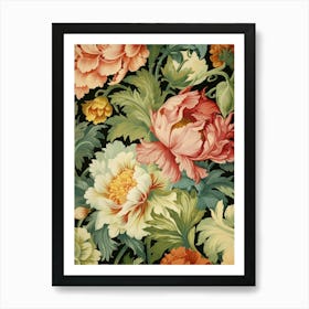 Floral Wallpaper 121 Art Print