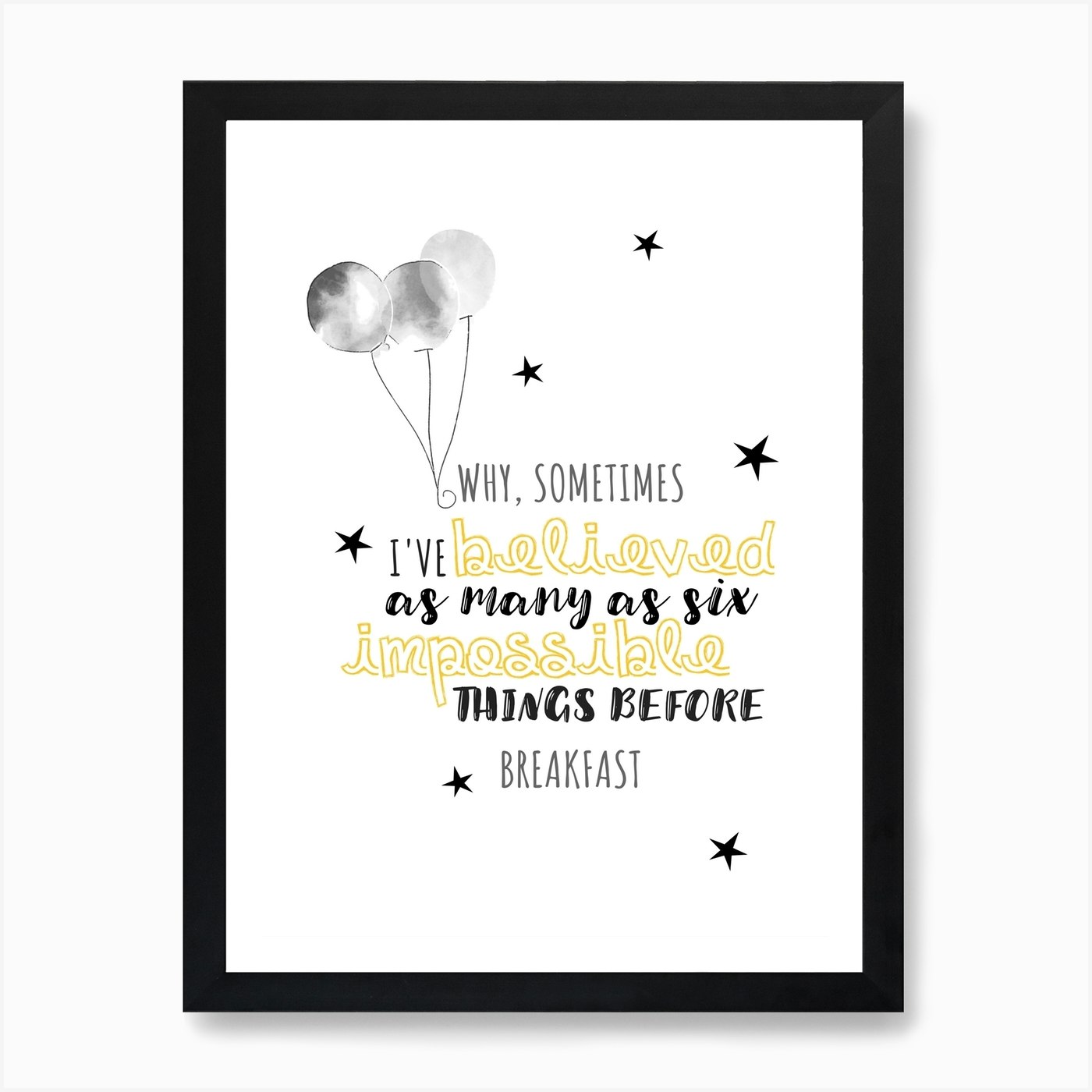 Impossible Alice In Wonderland Art Framed Wall Art Poster Canvas Print Picture - Picture 2 of 4