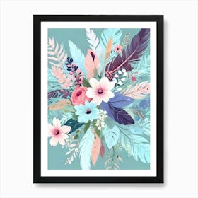 Powder Blue Blossom Art Print