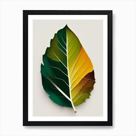 Birch Leaf Vibrant Inspired Art Print