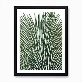 Acropora Pulchra Ii Linocut Art Print