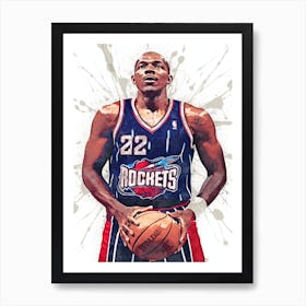 Clyde Drexler Houston Rockets 1 Art Print