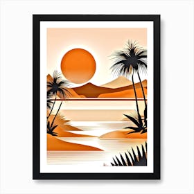 Sunset In The Desert Art Print