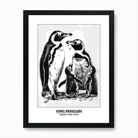 Penguin Feeding Their Chicks Poster 5 Art Print