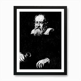 Galileo Galilei Black In White Art Print