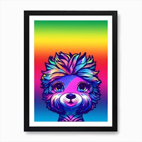 Neon Dog Art Print