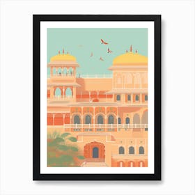 Jaipur India Travel Illustration 3 Art Print
