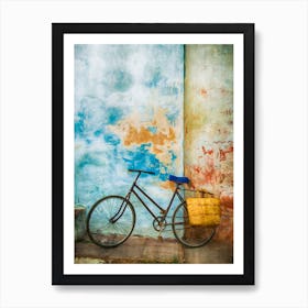 Basket On The Bicycle Art Print