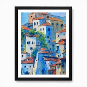 Port Of Kotor Montenegro Abstract Block harbour Art Print