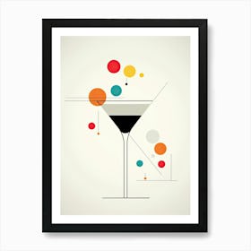 Mid Century Modern Aviation Floral Infusion Cocktail 1 Art Print